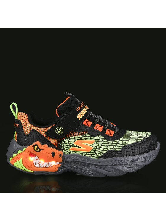 Skechers Snīkeri Skechers Dino Lights 400615L/BKOR Melns
