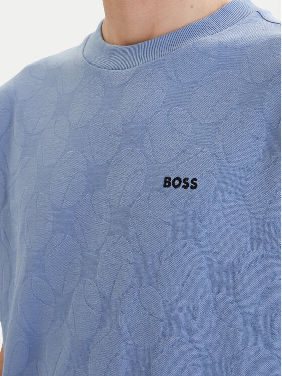 BOSS BOSS Camiseta Member 50558867 Celeste Relaxed Fit