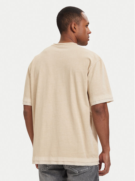 G-Star Raw G-Star Raw Camiseta Washed Distressed D28896-E401 Beis Relaxed Fit