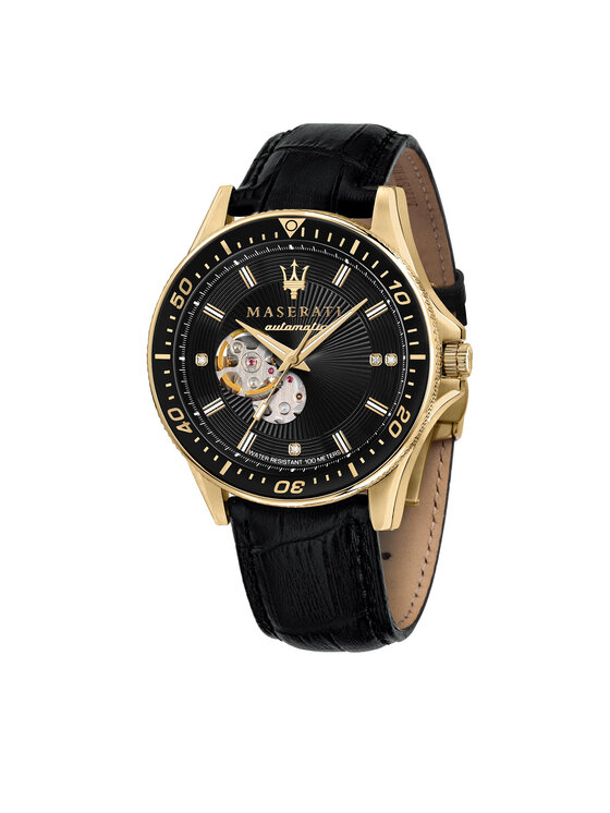 Maserati Orologio Uomo Collezione Sfida, Cassa 44mm In Acciaio PVD Oro Rosa, Quadrante Blu, Cinturino Acciaio, Ref. R8853140003 - 3