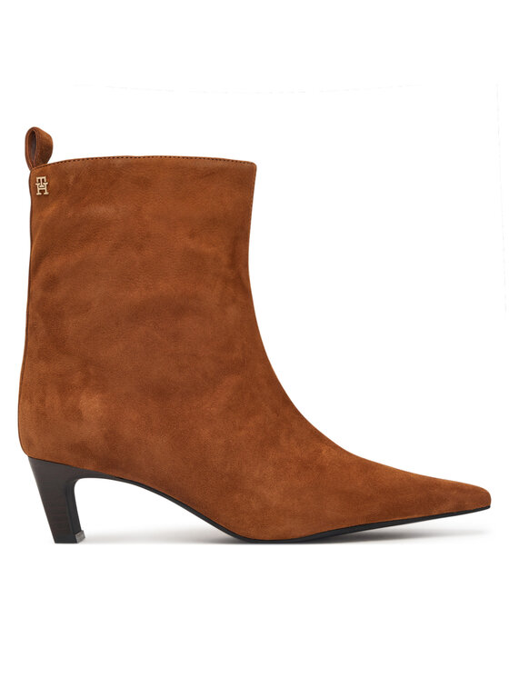 Tommy Hilfiger Botines Tommy Hilfiger Kitten Heel Suede Ankle Boot FW0FW09670 Naranja
