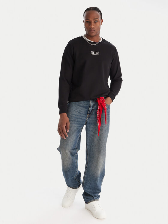 Kappa Kappa Μπλούζα Authentic Nymphe 321Y1MW Μαύρο Comfort Fit
