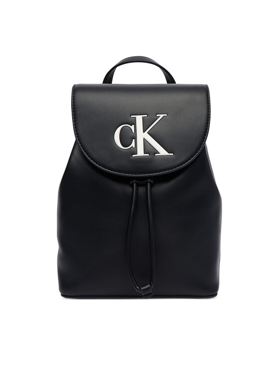 Calvin Klein Ruksak Calvin Klein Bold Ck Flap Mini Backpack LV04F3893G Čierna