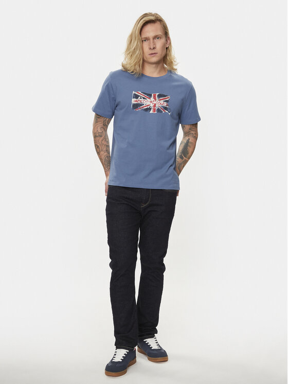 Pepe Jeans Pepe Jeans T-shirt Clag PM509384 Blu Regular Fit