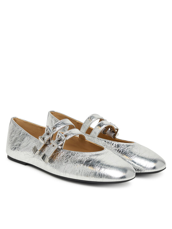 MICHAEL Michael Kors Балетки MICHAEL Michael Kors Rowen Flex Ballet 40R6RWFP1M Срібний