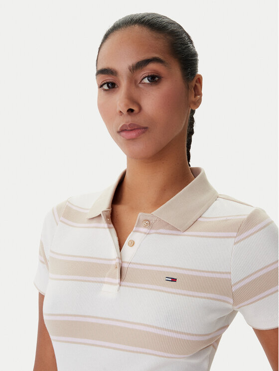 Tommy Jeans Tommy Jeans Polo DW0DW22327 Beis Slim Fit