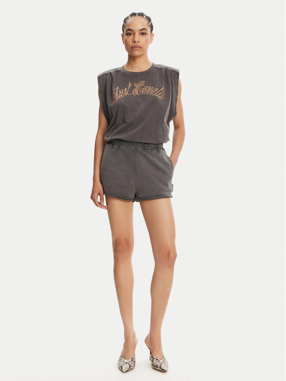 Just Cavalli Just Cavalli Футболка 78PAHE10 Сірий Loose Fit
