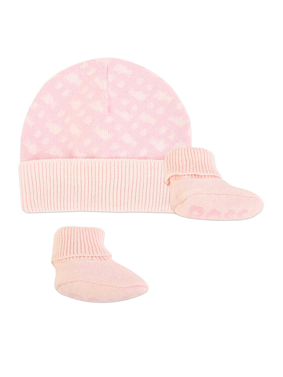 BOSS Set čepice a ponožky Boss J98423 Růžová