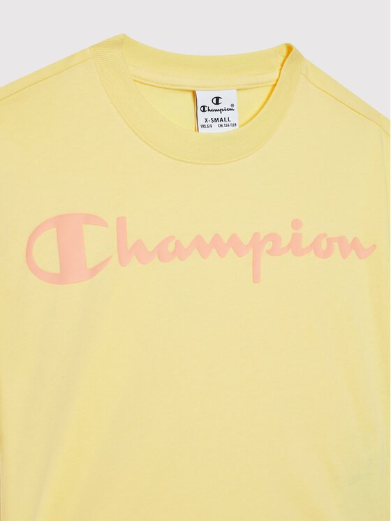 Champion Champion Komplet majica in športne kratke hlače 404319 Rumena Custom Fit