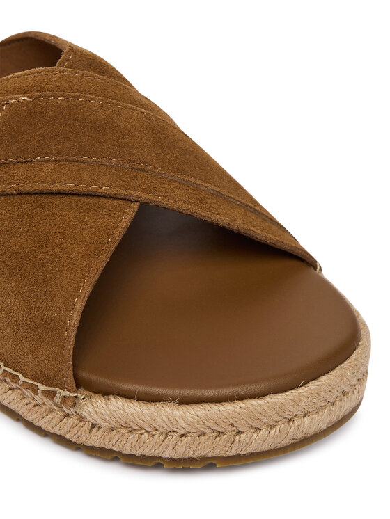 Tommy Hilfiger Espadrile Tommy Hilfiger Buckle Flexible Sandals FM0FM05772 Rjava