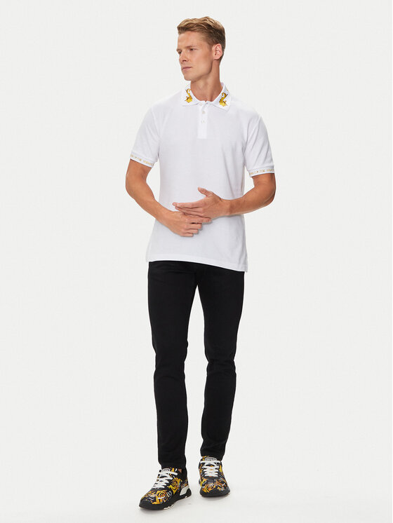 Versace Jeans Couture Versace Jeans Couture Поло 76GAGT00 Білий Regular Fit