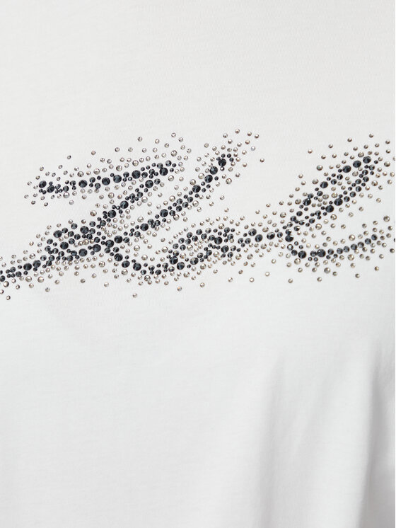 KARL LAGERFELD KARL LAGERFELD Camiseta Rhinestone B4W17048 Blanco Relaxed Fit