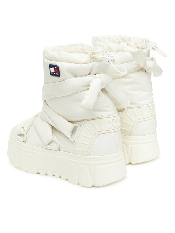 Tommy Jeans Stivali da neve Tommy Jeans Tjw Chunky Snow Boot Nylon EN0EN02842 Bianco