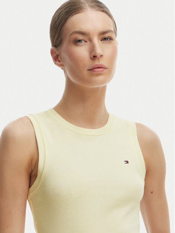 Tommy Hilfiger Tommy Hilfiger Top WW0WW47806 Beis Slim Fit