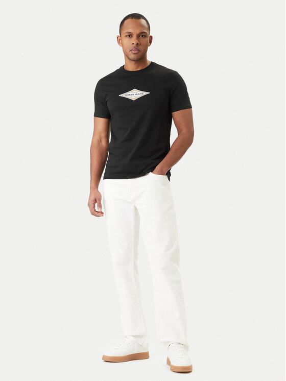 Guess Jeans Guess Jeans Футболка M6GIB4 K8HM0 Чорний Slim Fit