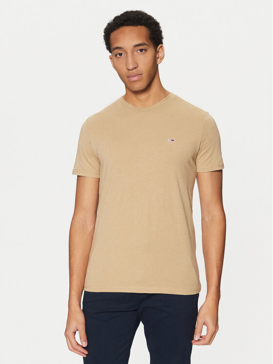 Tommy Jeans Tommy Jeans T-shirt Jaspe DM0DM20363 Bež Slim Fit