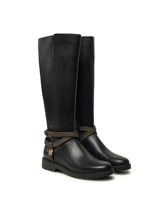 MICHAEL Michael Kors Kozačky MICHAEL Michael Kors Abigail Leather Riding Boot 40F4ABMB7L Černá
