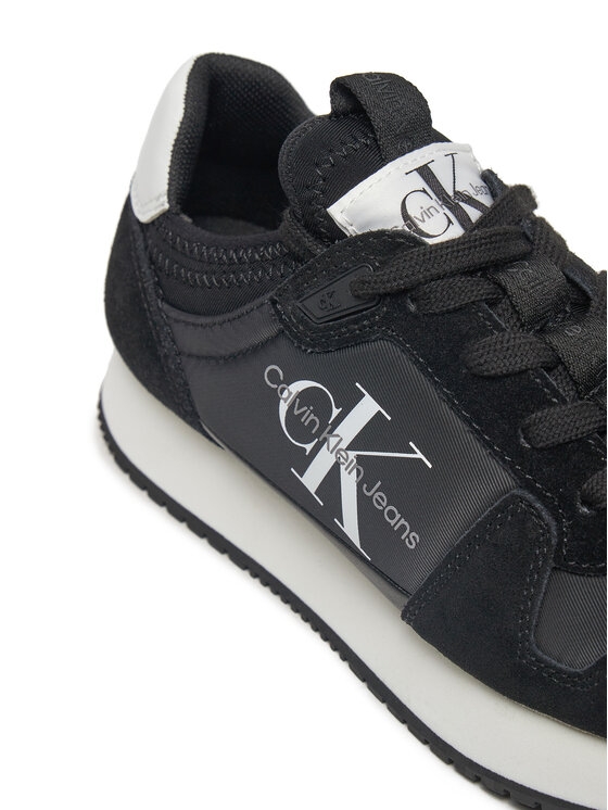 Calvin Klein Jeans Tenisice Calvin Klein Jeans Runner Sock Laceup Ny-Lth W YW0YW00840 Crna