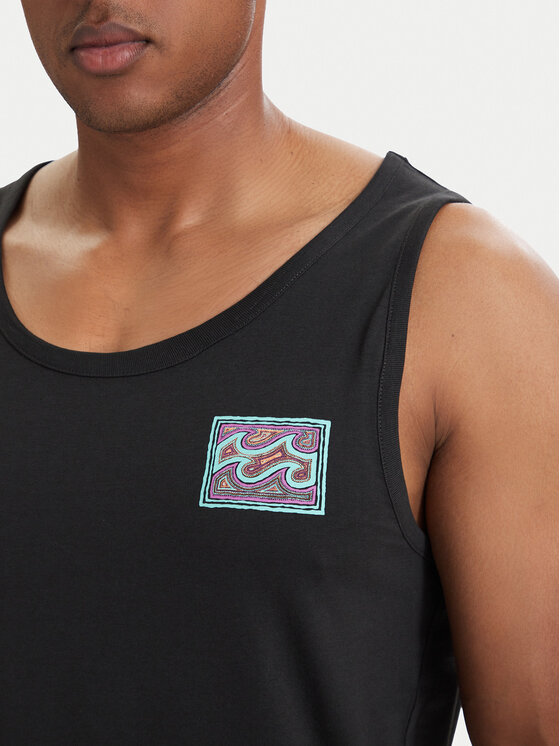 Billabong Billabong Camiseta sin mangas Crayon Wave EBYZT00302 Negro Regular Fit