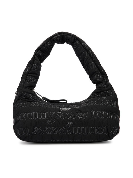 Tommy Jeans Geantă Tommy Jeans Tjw Icon Aop Shoulder Bag AW0AW18467 Negru