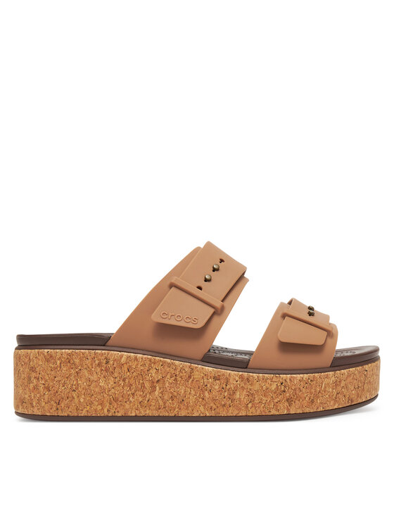 Crocs Šľapky Crocs Brooklyn Cork Buckle 211252 Béžová