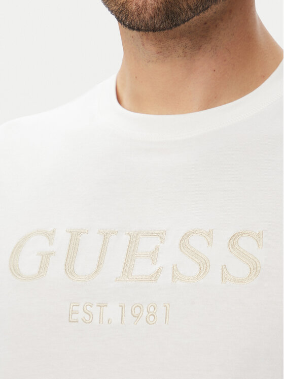 Guess Guess Футболка M6YI41 K4227 Білий Regular Fit