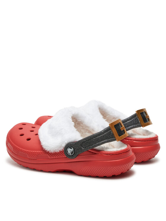 Crocs Шльопанці Crocs Classic Lined Santa Clog 210933 Червоний