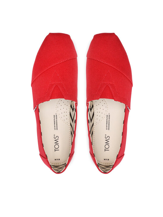 Toms Nizki čevlji Toms Alpargata 10017665 Rdeča
