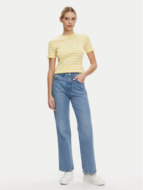 Tommy Hilfiger Tommy Hilfiger T-shirt New Cody WW0WW40587 Giallo Slim Fit