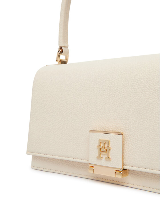 Tommy Hilfiger Táska Tommy Hilfiger Th Monogram Pebble Grain Crossbody Bag AW0AW17216 Krém