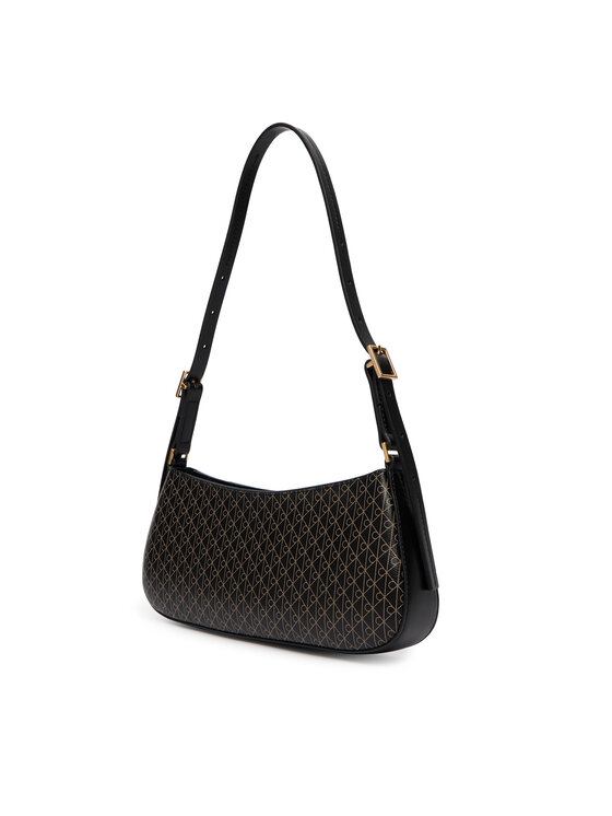 Calvin Klein Geantă Calvin Klein Emblem Aop Small Shoulder Bag LV04F3324G Negru