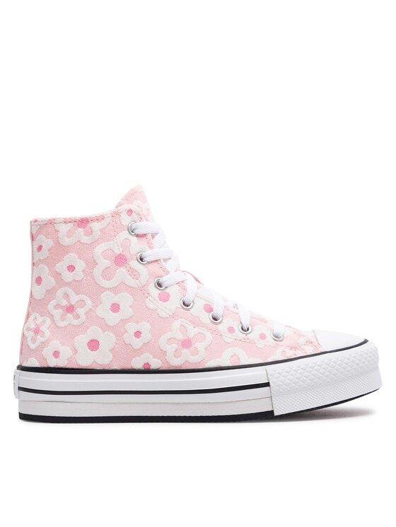 Converse Bambas Converse Chuck Taylor All Star Lift Platform Flower Embroidery A06324C Rosa
