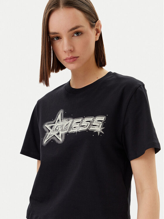 Guess Guess Футболка V5GI12 K9RM1 Чорний Boxy Fit