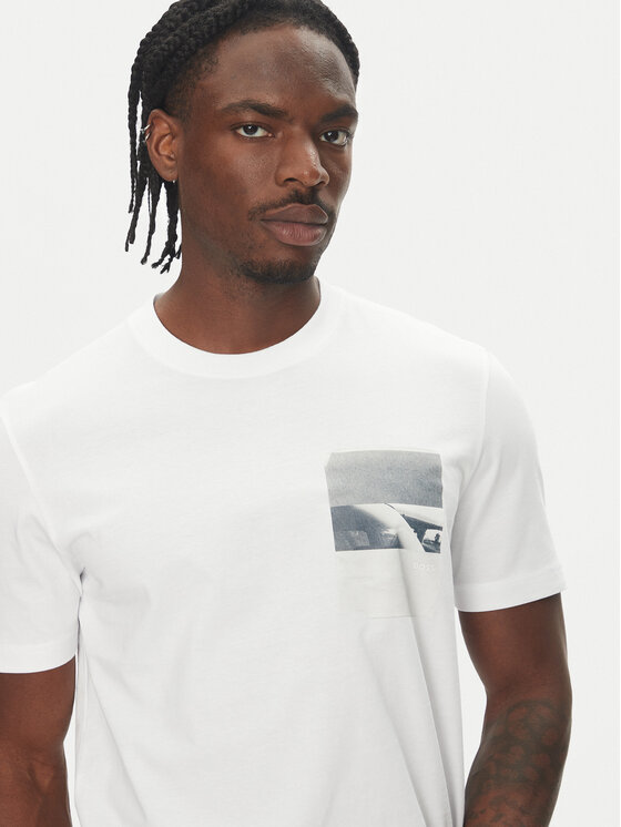 BOSS BOSS Póló Te_Container 50546920 Fehér Regular Fit