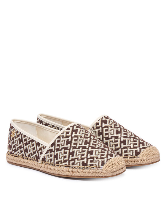 Tommy Hilfiger Espadrilky Tommy Hilfiger Th Monogram Jacquard FW0FW09501 Hnědá