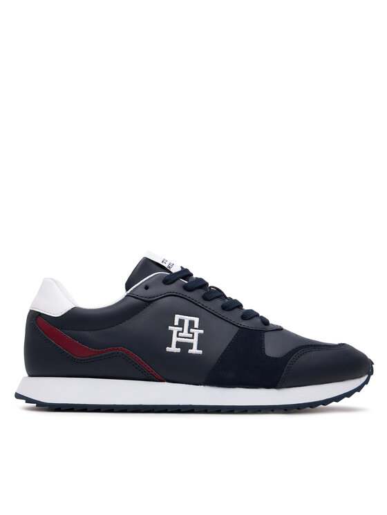 Tommy Hilfiger Superge Tommy Hilfiger Runner Evo Lth Mix FM0FM04959 Mornarsko modra