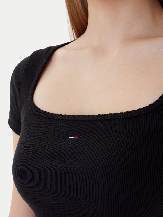 Tommy Jeans Tommy Jeans Camiseta DW0DW21837 Negro Slim Fit