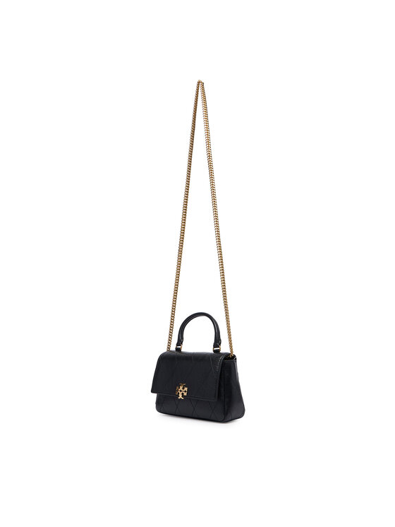 Tory Burch Сумка Tory Burch Charlie Quilted Mini Top Handle Chain Wallet 186032 Чорний