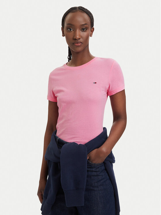 Tommy Jeans Tommy Jeans Camiseta DW0DW20459 Rosa claro Slim Fit
