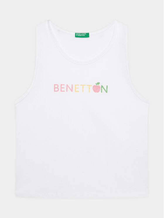 United Colors Of Benetton United Colors Of Benetton Top 3I1XGH00K Bijela Regular Fit