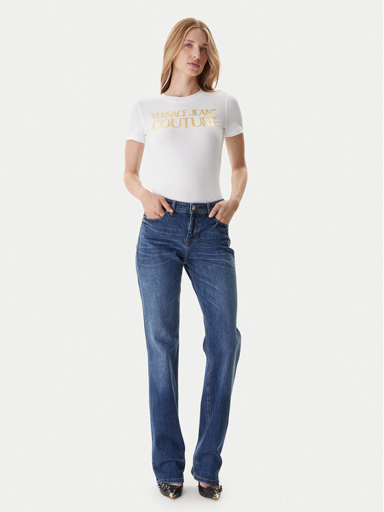 Versace Jeans Couture Versace Jeans Couture Camiseta 79HAHT02 CJ03T Blanco Regular Fit