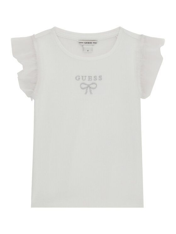 Guess Guess Camiseta K6RI12 KCU20 Blanco Regular Fit