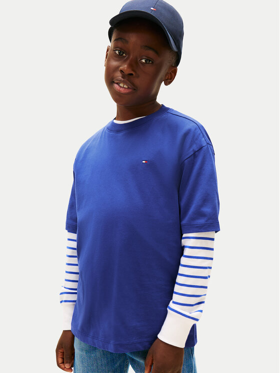 Tommy Hilfiger Tommy Hilfiger Camiseta Essential Archive KB0KB09646 M Azul Regular Fit