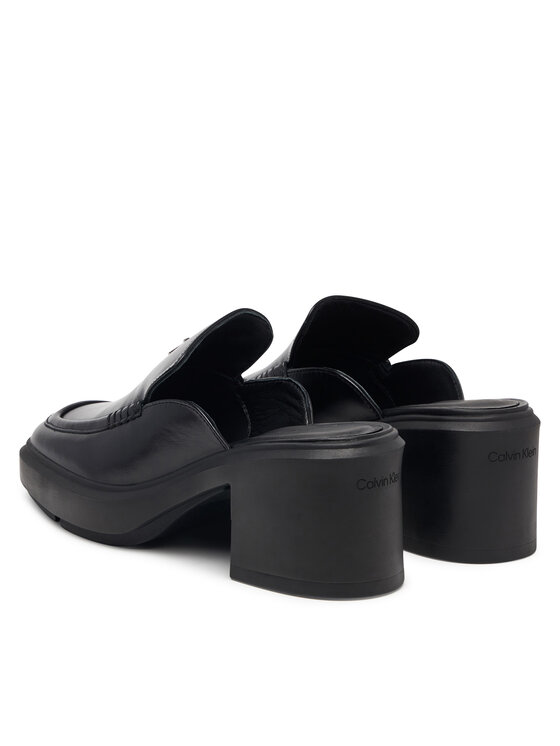 Calvin Klein Ciabatte Calvin Klein Block Heel Mule Lth Hdw HW0HW03175 Nero