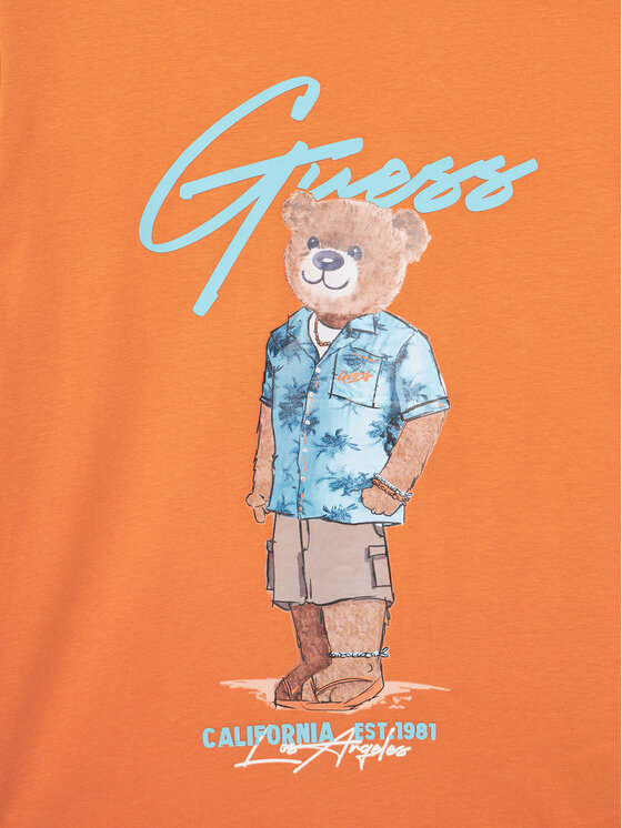 Guess Guess Футболка L6GI09 K8HM4 Оранжевий Regular Fit