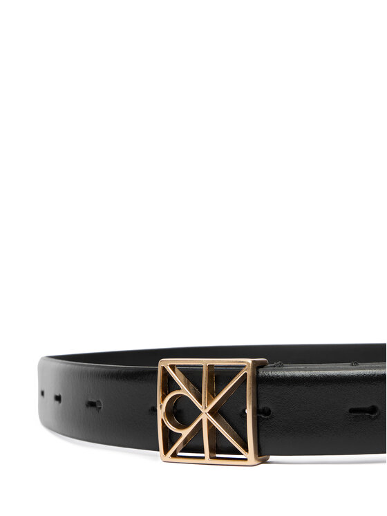 Calvin Klein Cinturón para mujer Calvin Klein Emblem Buckle 25Mm Fixed Smooth LV04F7072G Negro