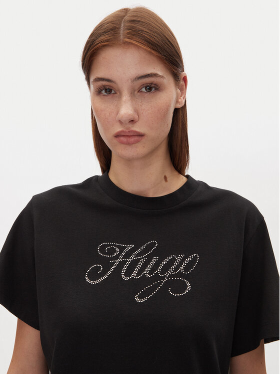 HUGO HUGO Marškinėliai Vintage Tee 50537239 Juoda Relaxed Fit