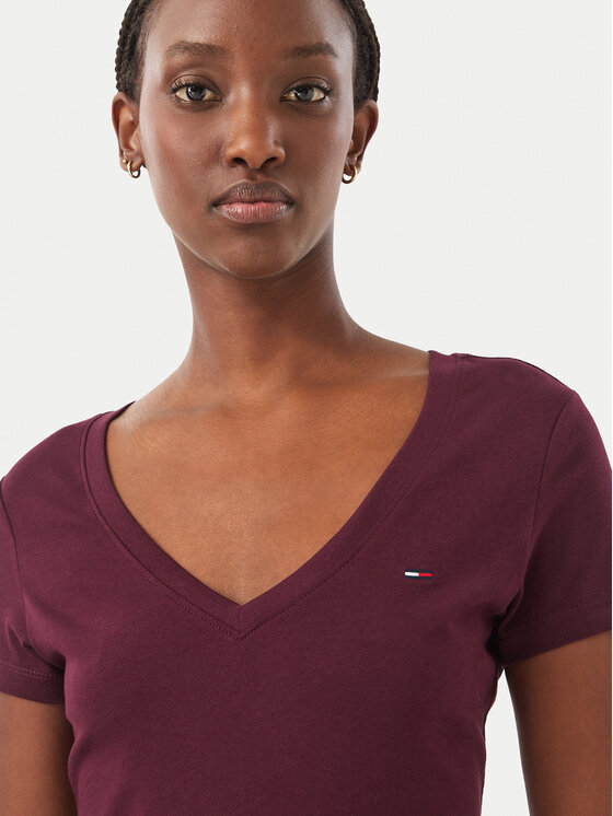 Tommy Jeans Tommy Jeans Camiseta DW0DW20458 Violeta Slim Fit