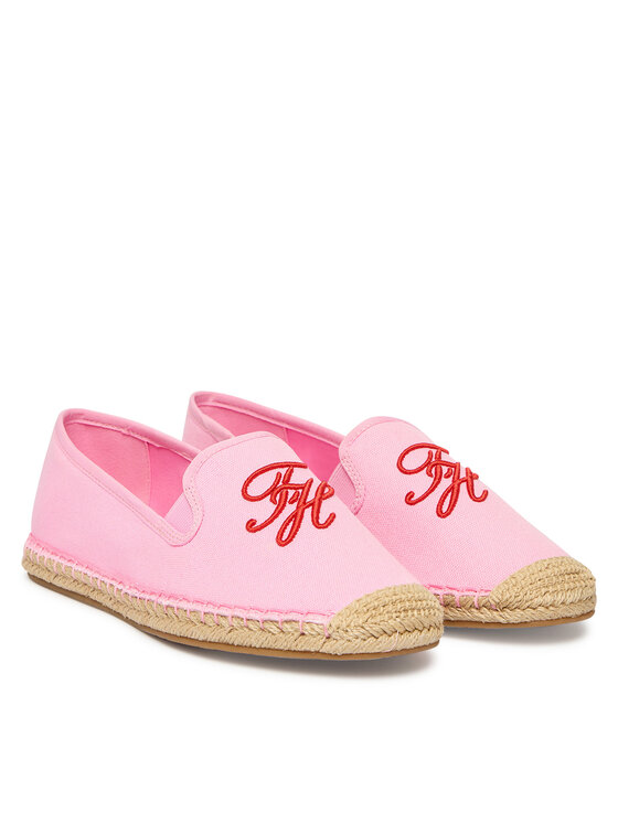 Tommy Hilfiger Espadrilky Tommy Hilfiger Th Script Summer Espadrille FW0FW09240 Růžová