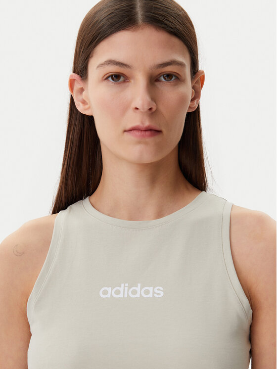 adidas adidas Топ Essentials Linear JC5790 Бежевий Slim Fit
